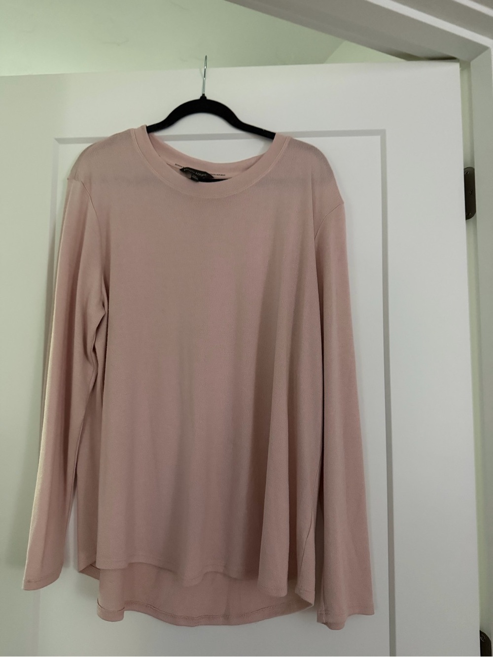 Banana Republic Long Sleeve Crewneck Top - Light Blush